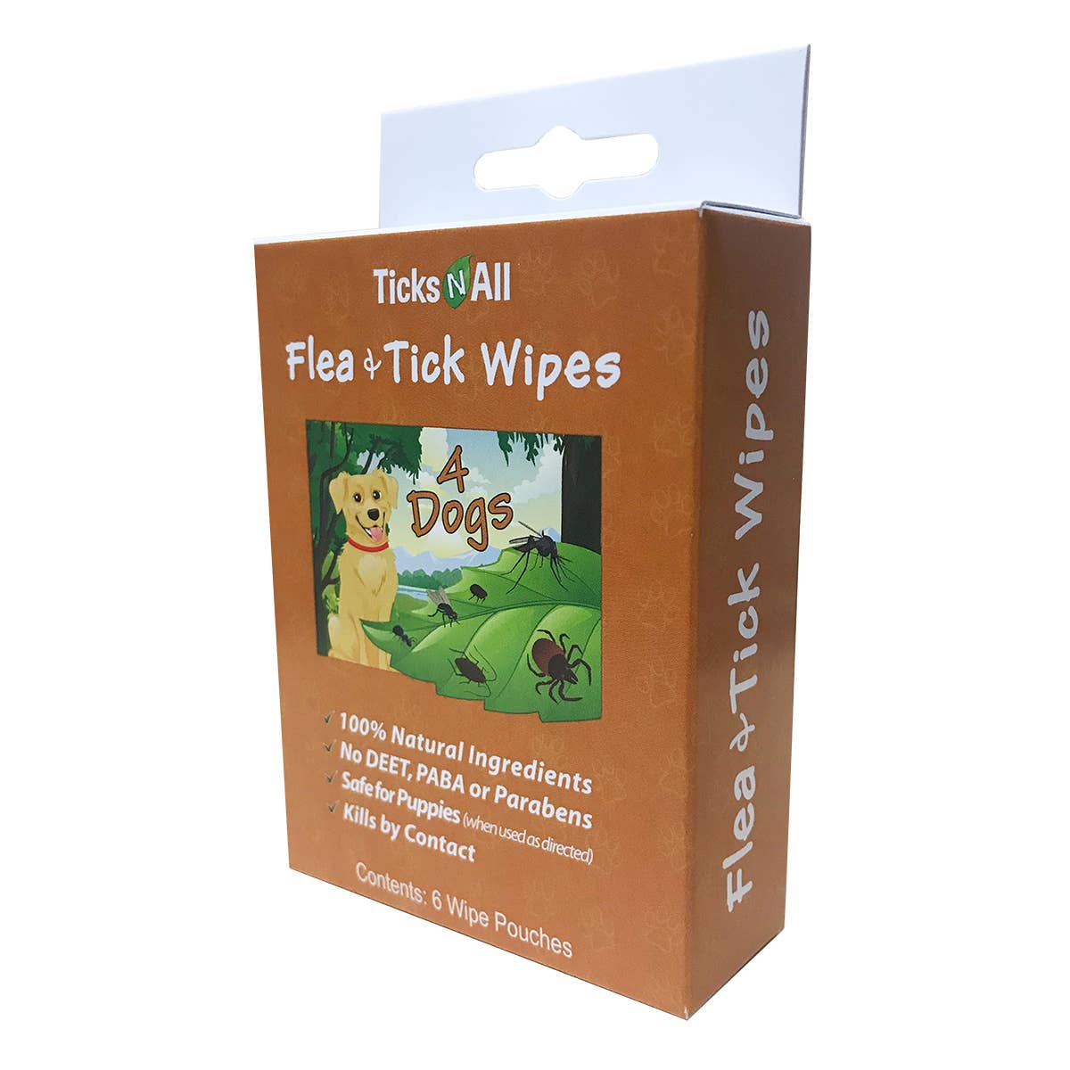 Ticks-N-All - Wholesale Pet Grooming Aid - Dog - Flea & Tick Wipes for Dogs (6 cnt. box)1