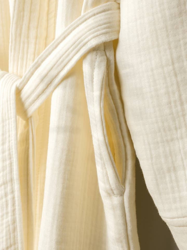 FOCHA - Vente Peignoir – femme - Peignoir de bain en mousseline de coton extra doux1