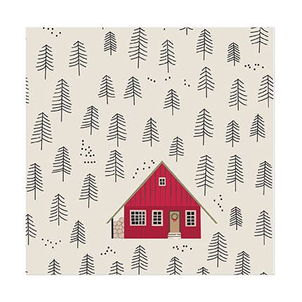 Winter Chalet Printed Cocktail Napkin 20Pk Multi for wholesale by Harman