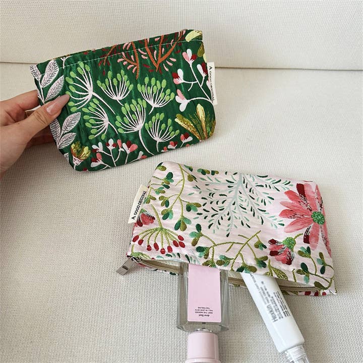 ACCITY - Wholesale Makeup/Cosmetic Bag - Floral Makeup Bag Travel Wash Wallet Storage Pouch_CUAB006932