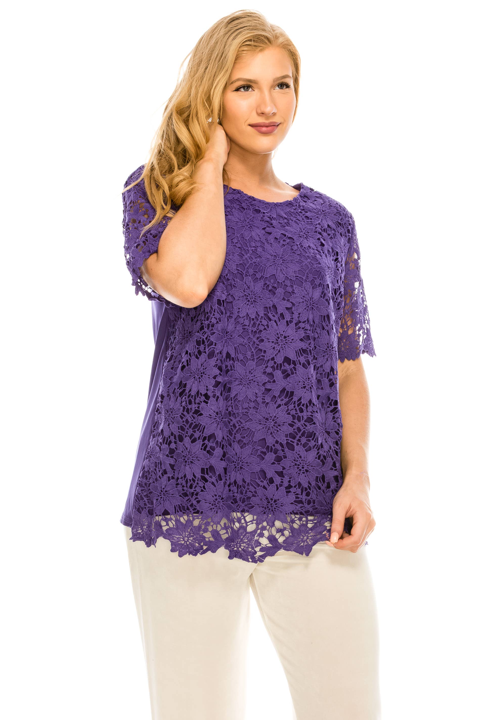 Jostar - Wholesale Blouse - Women's - Flower Top -Short Sleeve Top20