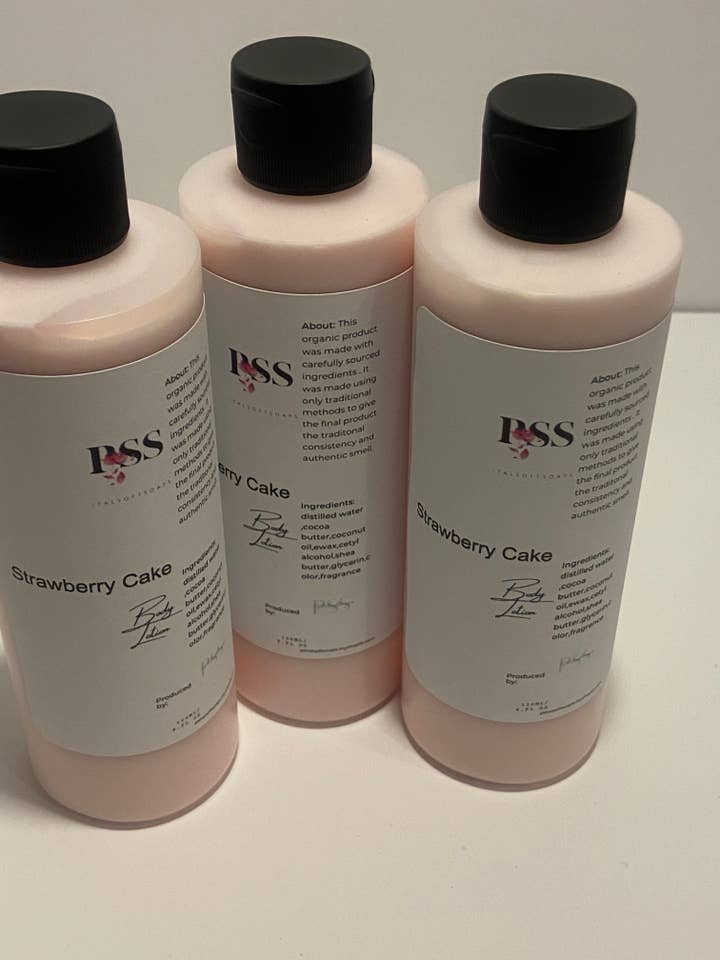 Strawberry cake for wholesale by Petalsoftsoaps