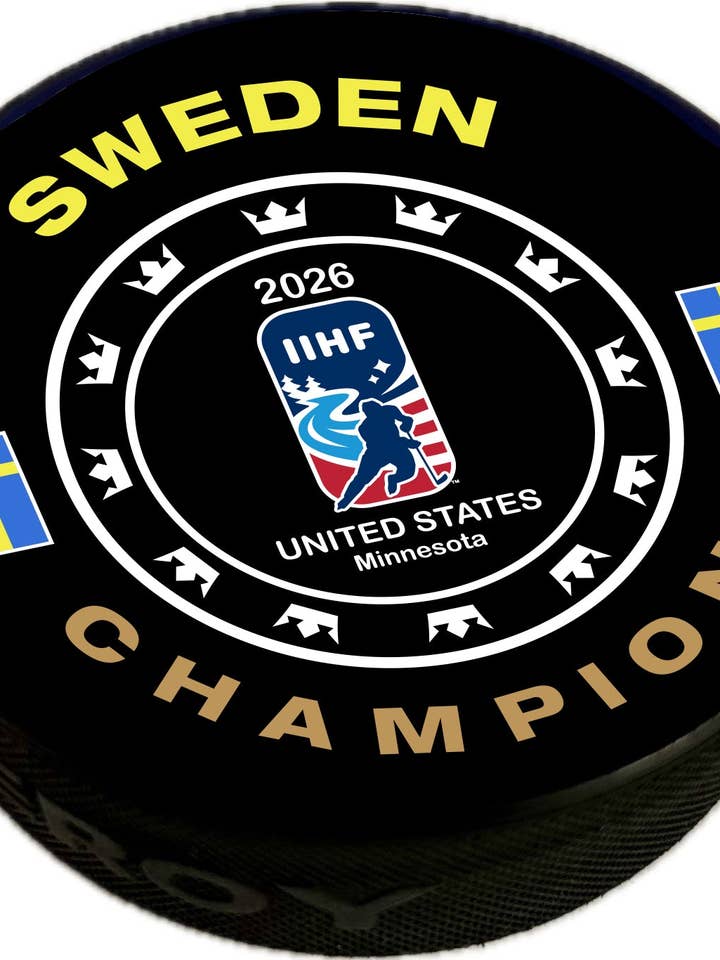 IIHF World Juniors Sverige Verdensmester Hockey Puck for engroshandel hos Lowsportgeaar