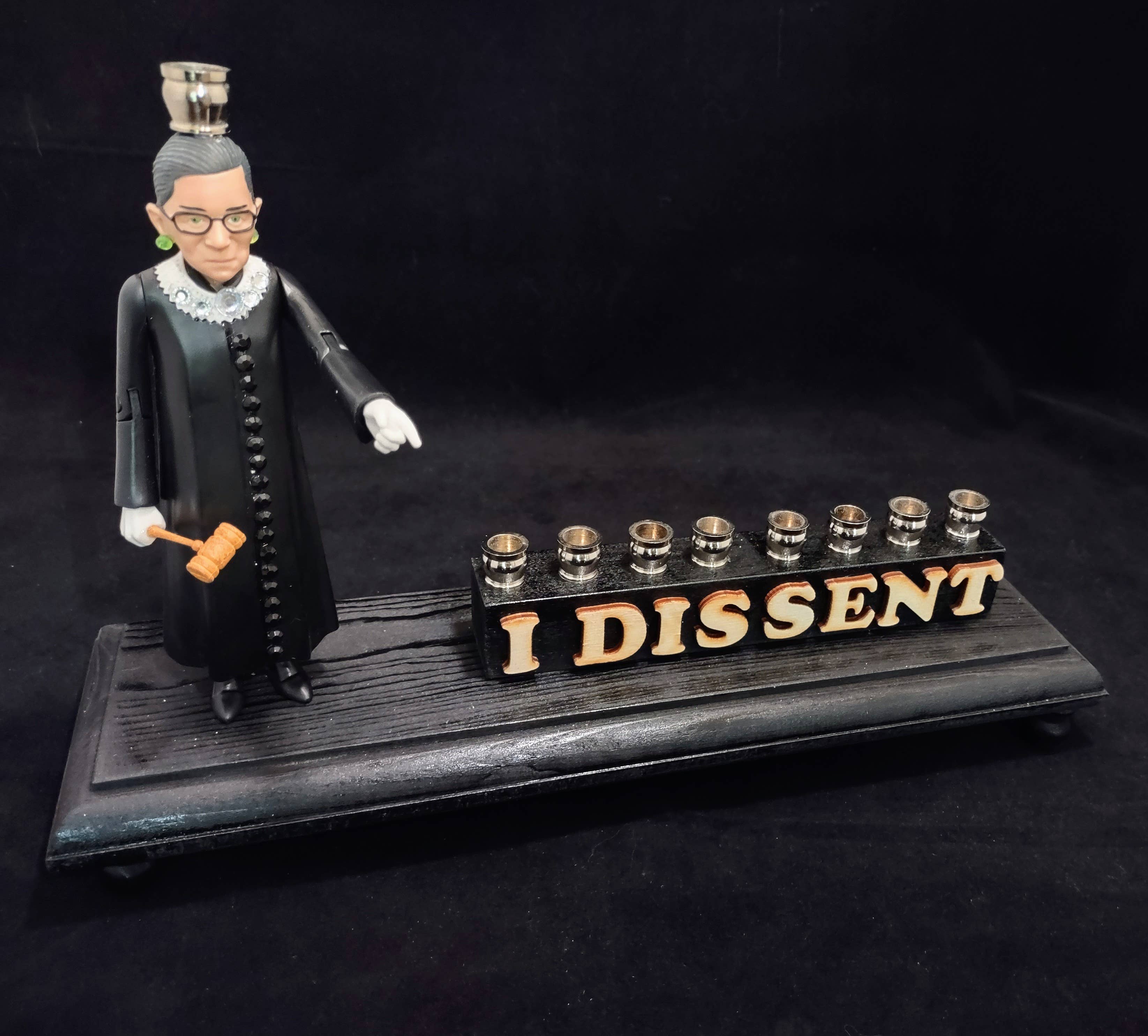 Eclectic Judaica – wholesale Menora – Ruth Bader Ginsburg I Dissent menorah6