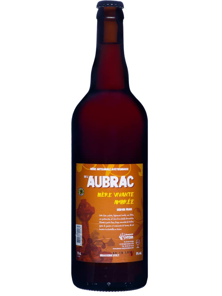 Aubrac amber beer 75cl for wholesale by Brasserie d'OLT
