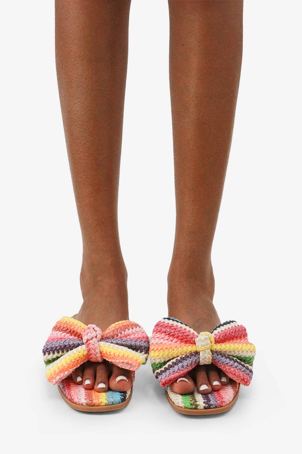 Lemonade Shoes - Wholesale Sandals - Women's - RESORT STAY -  Raffia Bow Sandals, Beach Slide, Summer Flat2