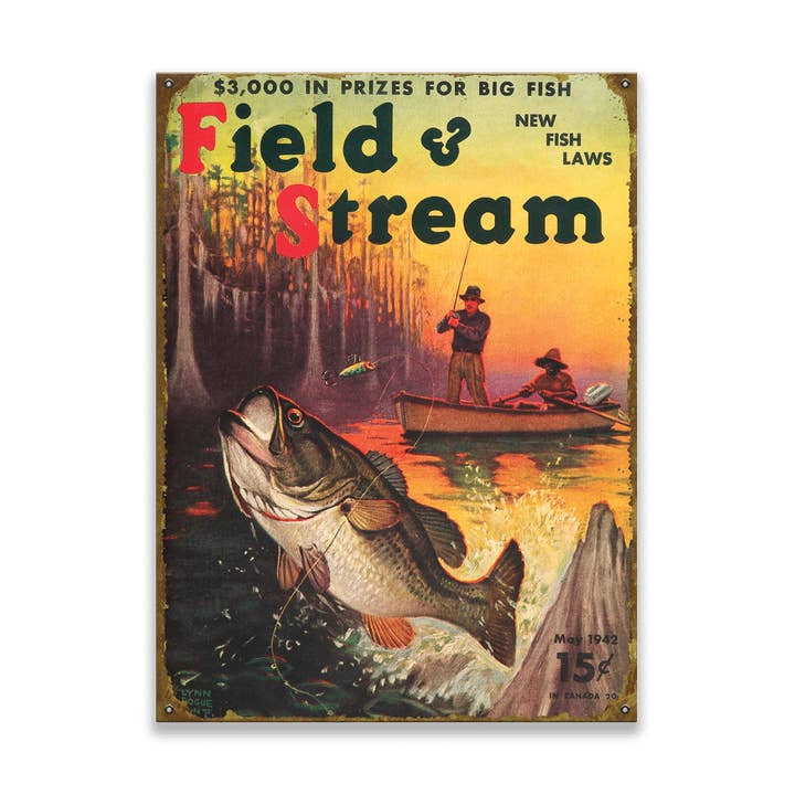 Old Wood Signs - Wholesale Sign - Field & Stream Cover May 1942 - Wood & Metal Wall Art4