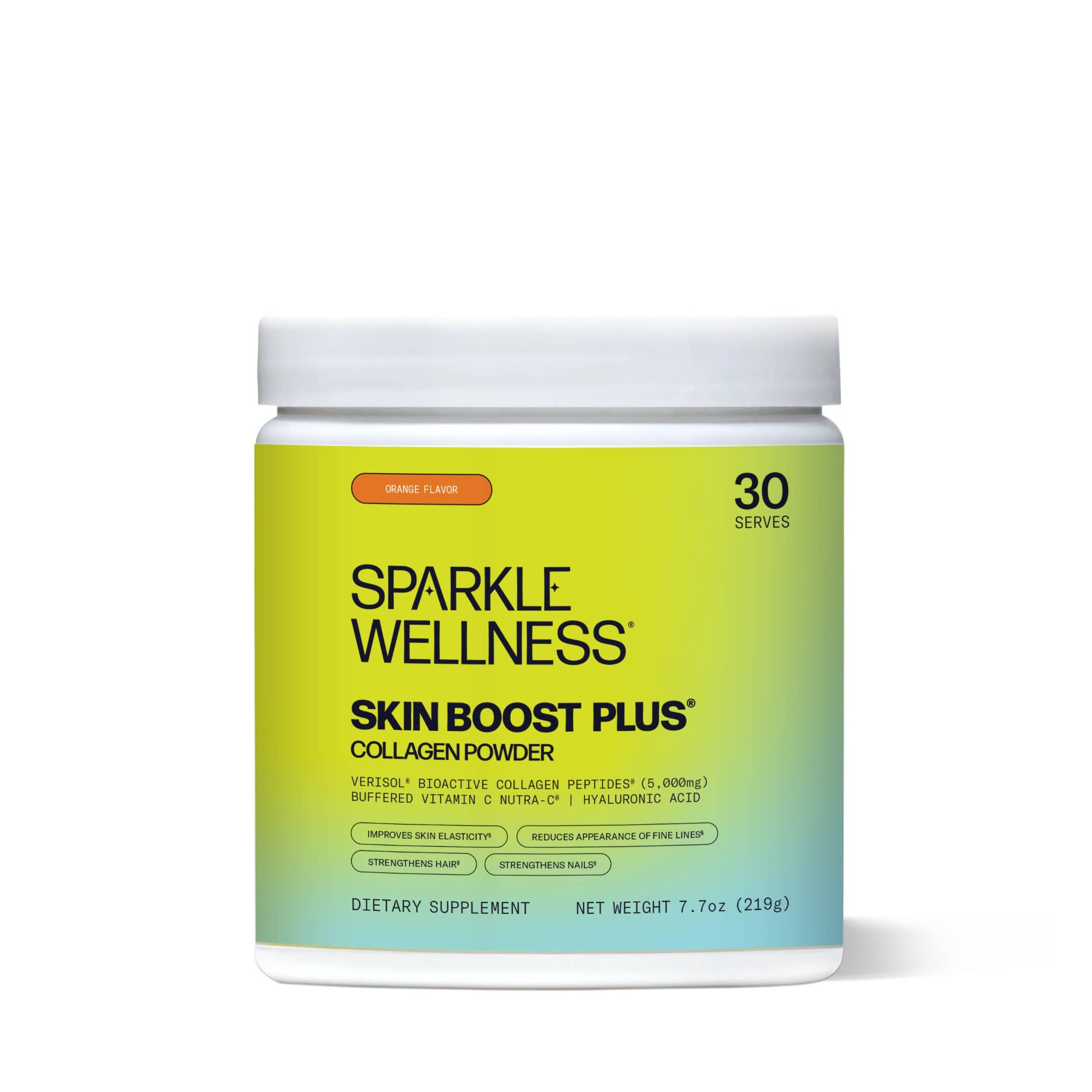 Sparkle Wellness - Vente Supplément oral/vitamine - Poudre de collagène Skin Boost Plus (orange) [30 portions]0