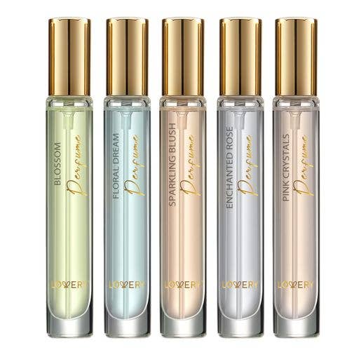 Lovery - Wholesale Perfume Gift Set - Set of 5 Perfumes, Clean Eau de Perfume with Leather Pouch (