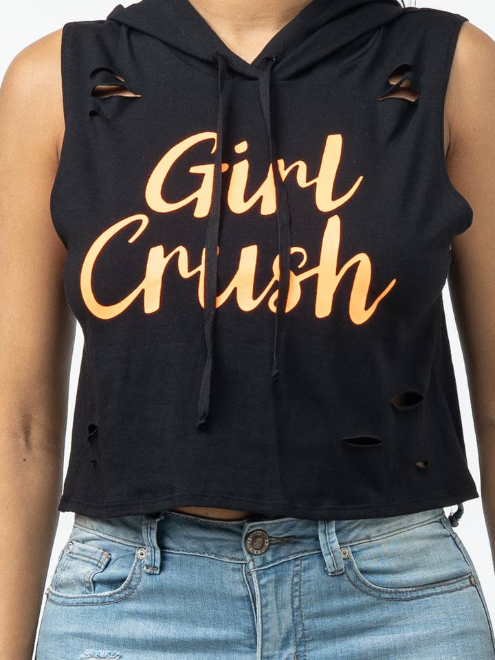 Julia by LoveJ - Wholesale Hoodie - Women's - Front Screen Laser Drawstring Hoodie Top20