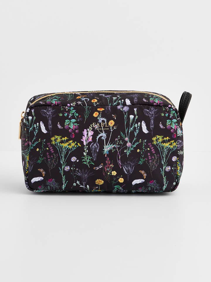 Wilderness Black Cosmetic Bag for wholesale by Fable England