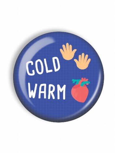 Badge Reel Topper - Warm Heart - Cold Hands for wholesale by Snarkynurses