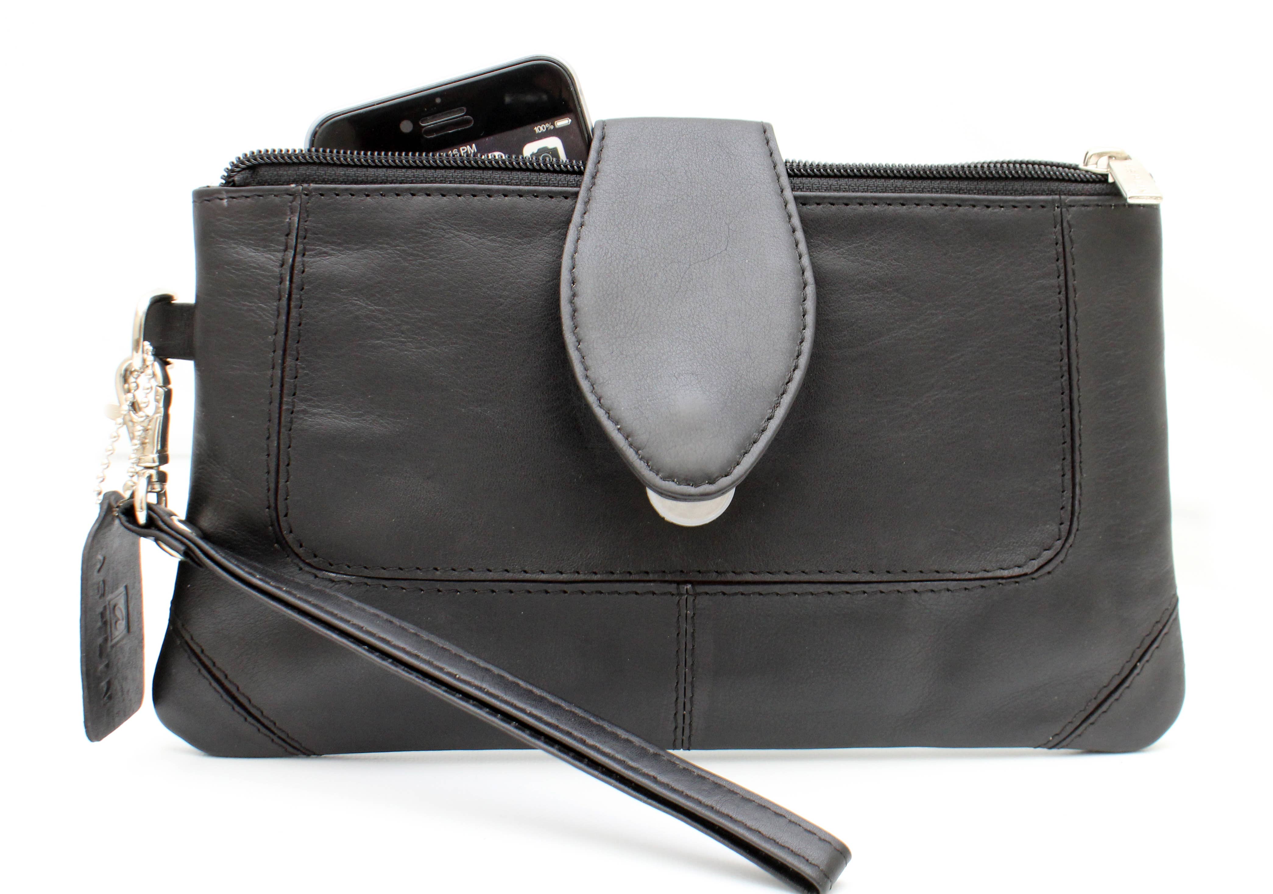 Ashlin Leather Boutique - Wholesale Wristlet - ASHLIN® | MID SIZED WRISTLET SMART PHONE COSMETICS | LEATHER2
