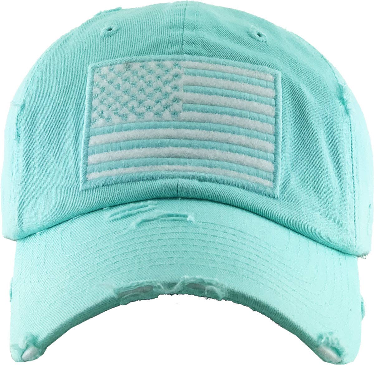 MiMi Wholesale - Wholesale Baseball Cap - Women's - KBVT209 American Flag Washed Vintage Distressed Baseball Cap15