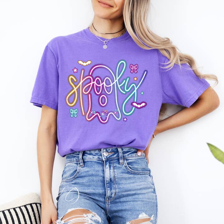 Neon Spooky Glow-Up Graphic Tee and other Purchase Wholesale neon t shirts. Free Returns & Net 60 Terms on Faire trending on Faire.