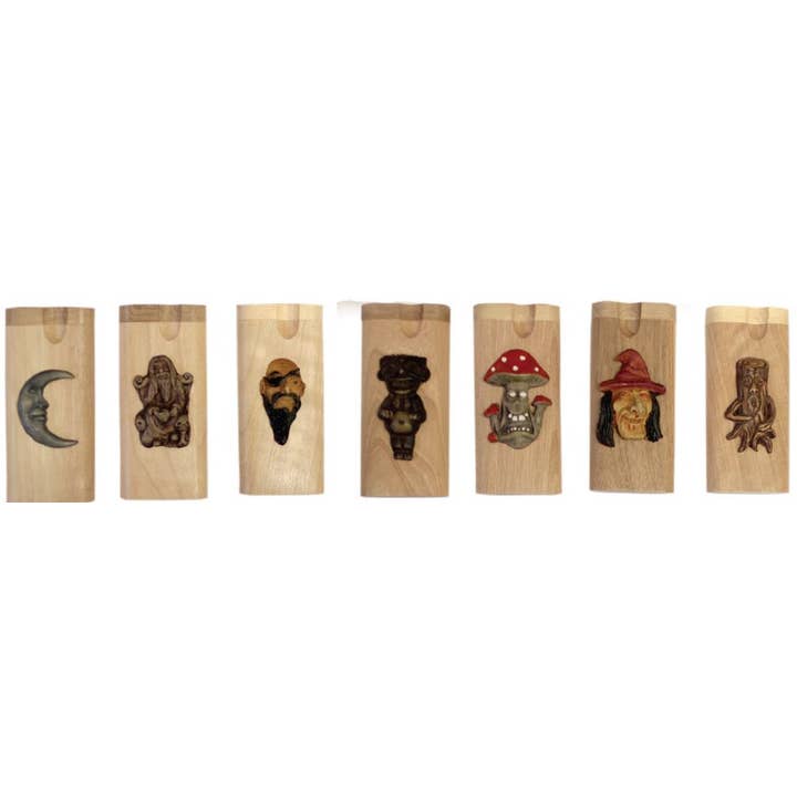 Gypsy Rose - Venta al por mayor Figura decorativa - Varias casetas grandes de madera lisa con figuras de arcilla