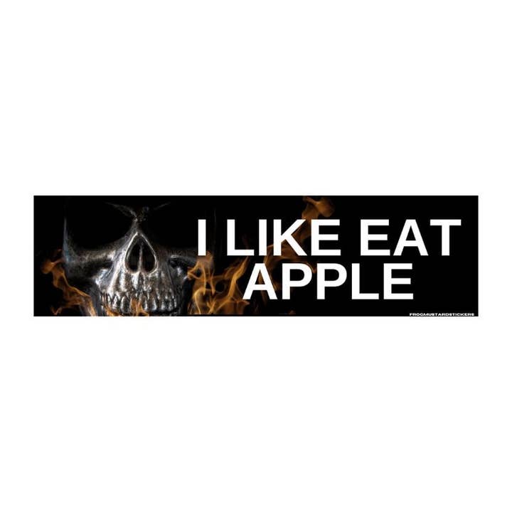 I like Eat Apple for wholesale by Frog Mustard Stickers
