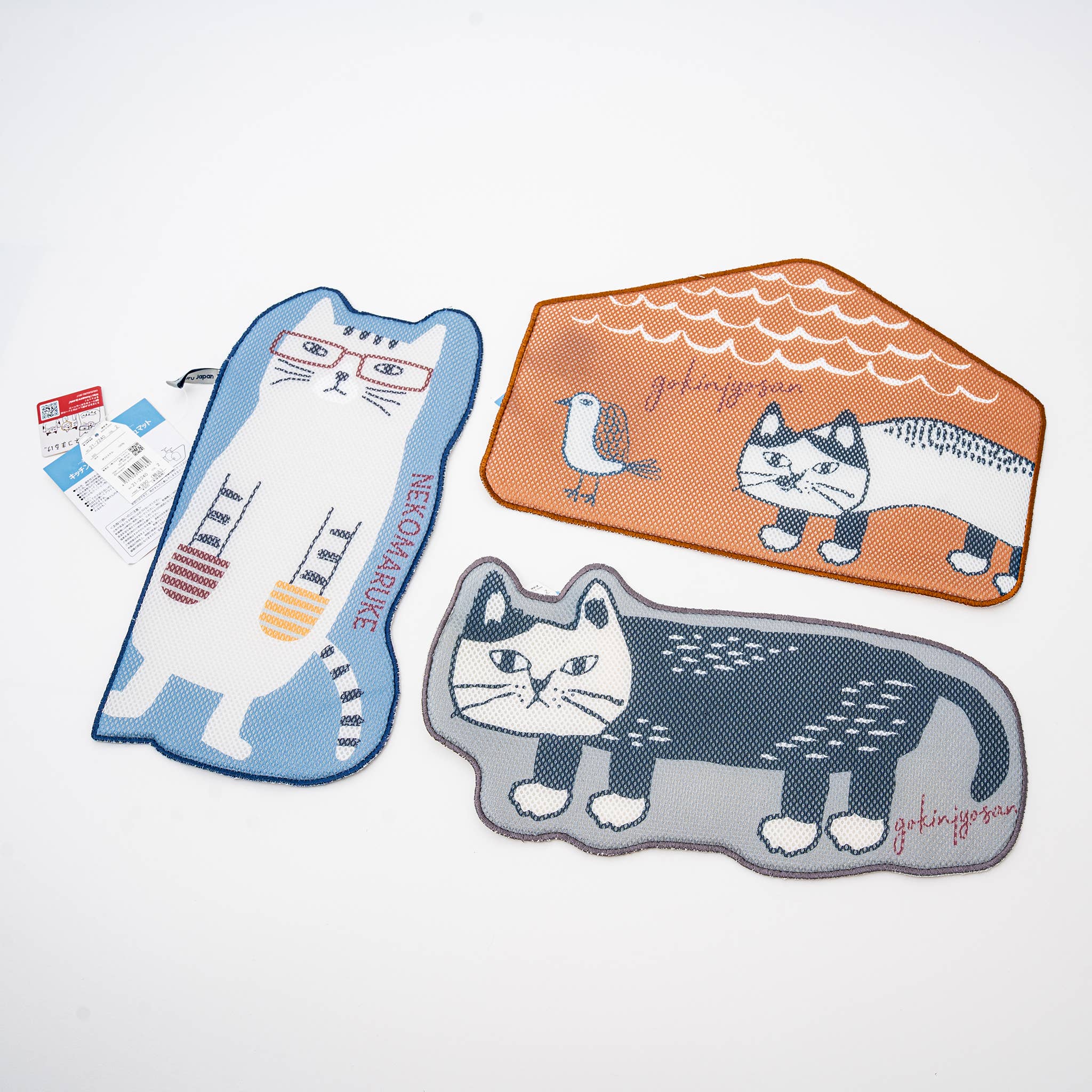 U PLUS INC - Vente Tapis à vaisselle - Collection de tapis de séchage en maille à séchage rapide sur le thème des chats fantaisistes2