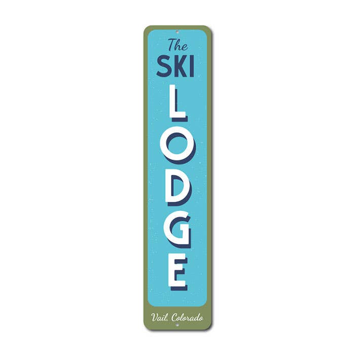 Ski Lodge Vertical Sign2260-A418 for wholesale by Lizton Sign Shop, Inc