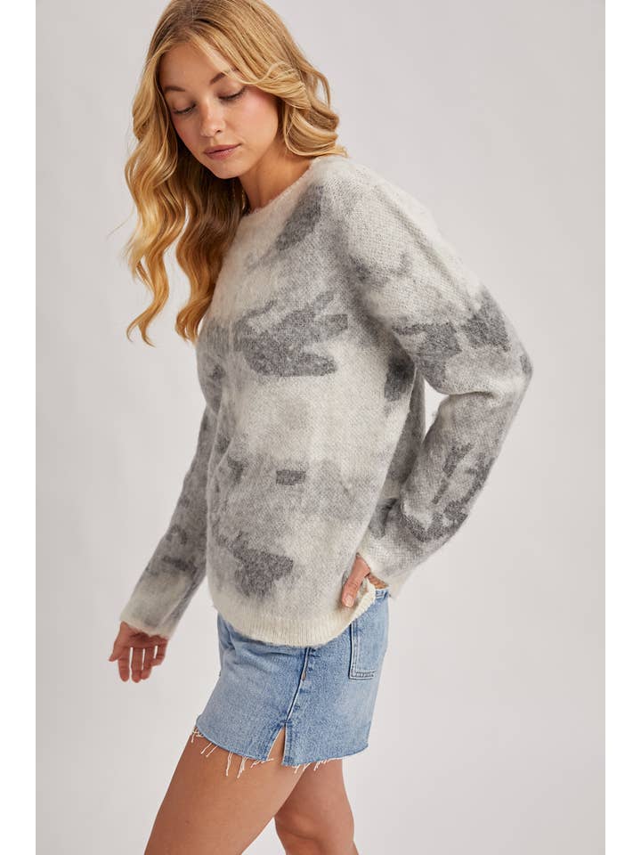 Peace Love Line – Engroshandel Pullover - Dame – PL9026 - BATIK-FUZZY STRIKTRØJE PULLOVER10