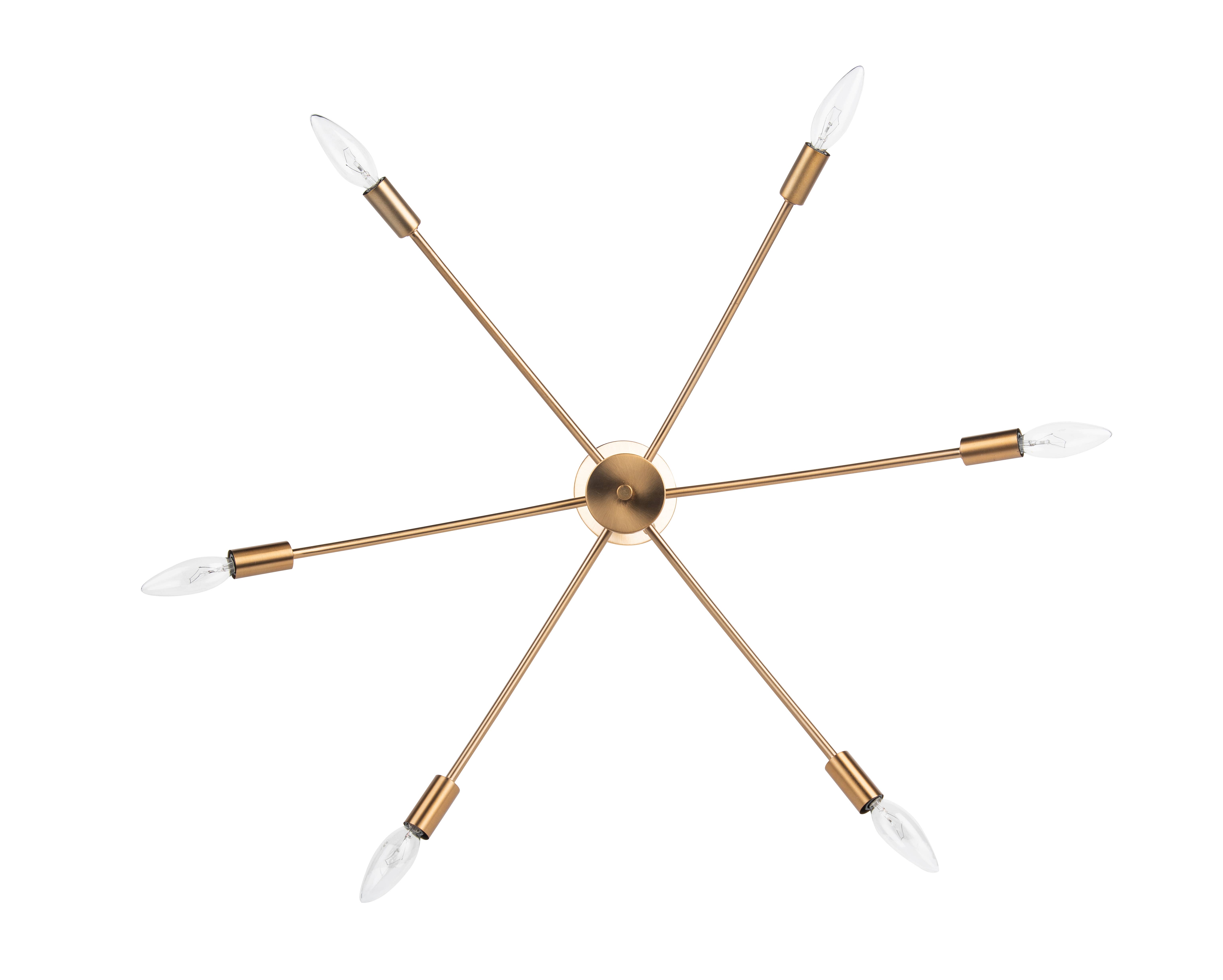 Brio Lighting - Wholesale Chandelier/Hanging Light - Sale - Nimbus Modern Arched Gold 6-Light Ceiling Chandelier8