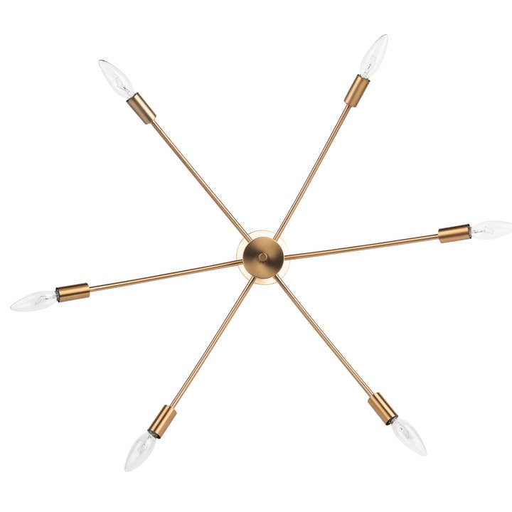 Brio Lighting - Wholesale Chandelier/Hanging Light - Sale - Nimbus Modern Arched Gold 6-Light Ceiling Chandelier8