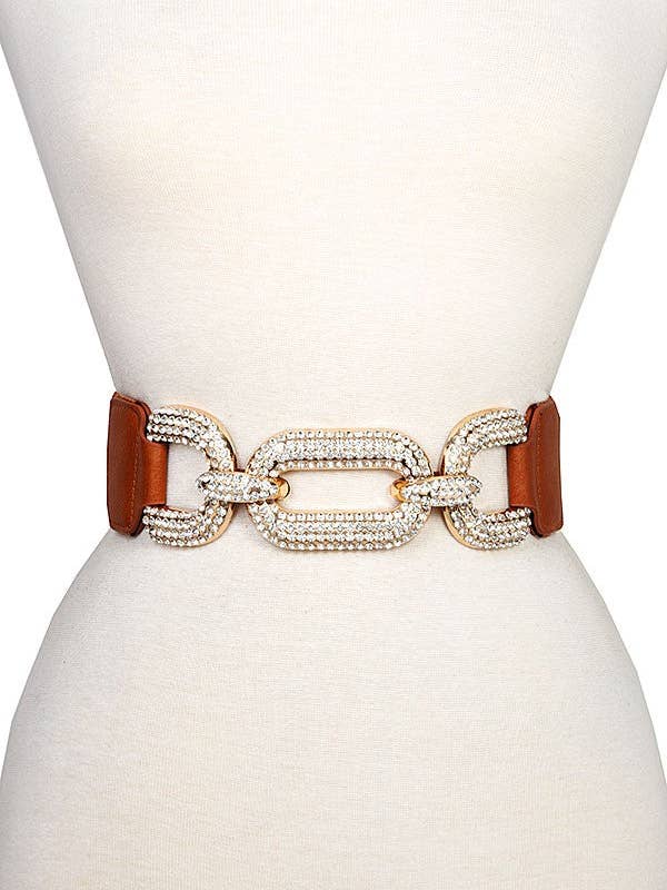 Stretchriem met strass en ketting voor wholesale door Andrea Bijoux