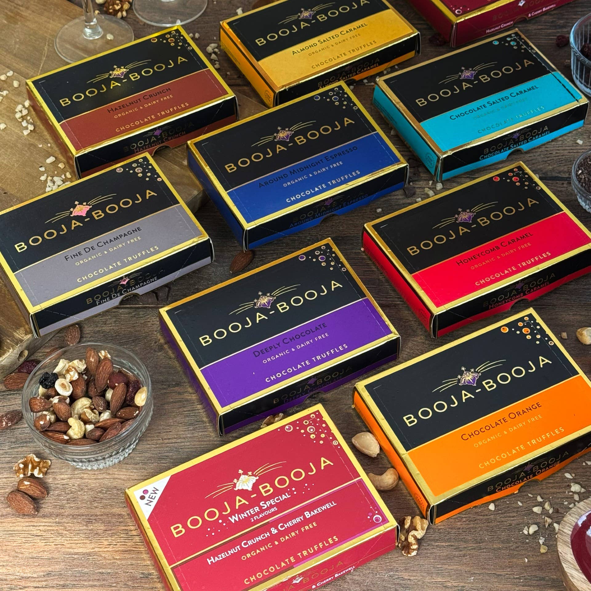 Booja-Booja – wholesale Chocolate box – Around Midnight Espresso Eight Truffle Packs 8 x 92g4