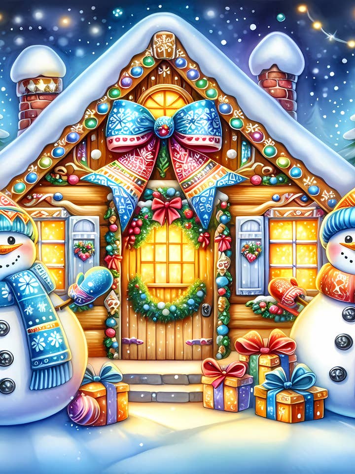 Blue Snowman and House Tumbler for wholesale by Smiles & Styles Boutique