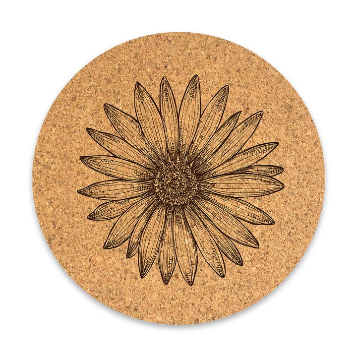 Daisy Cork Coaster for wholesale by So Very Lovely