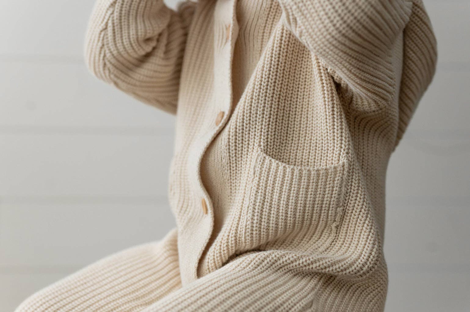 Yooushi - Wholesale Jumpsuit - Baby - Sand Shell Hooded Knit Playsuit1