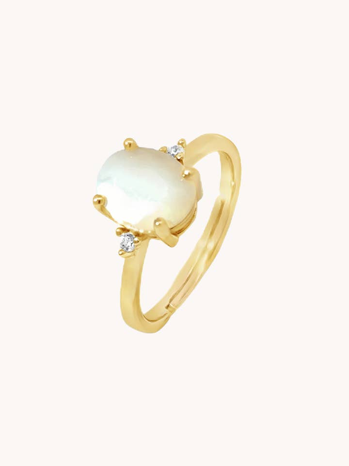 Mother of Pearl Gold Ring -Trending Gift, Christmas 2025 for wholesale by Gratinsta