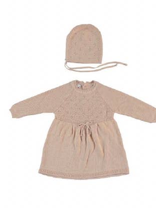 %100 weiches beiges Alltagskleid aus Baumwolle für den Großhandel von Monna Rosa Milano LLC