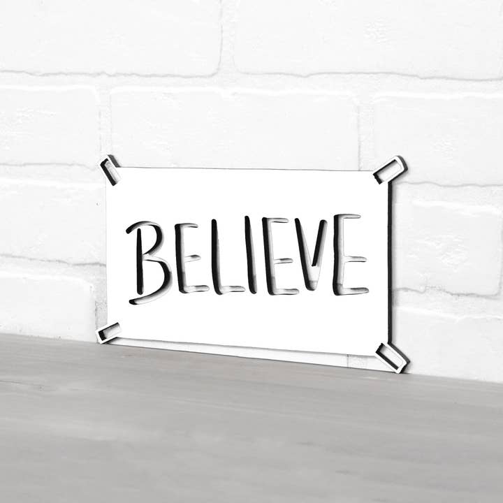 Spunky Fluff - Wholesale Wall Sign - Believe Ted Lasso Quote Locker Room Sign13