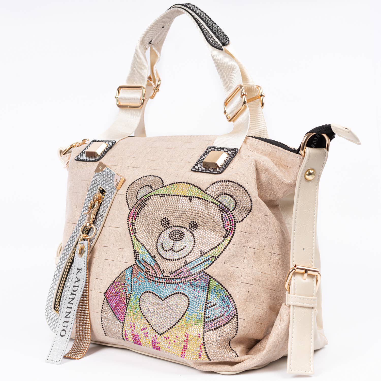 PEACH ACCESSORIES - Vendita all'ingrosso Tracolla - Donna - Borsa a tracolla alla moda con applicazione orsetto 602473