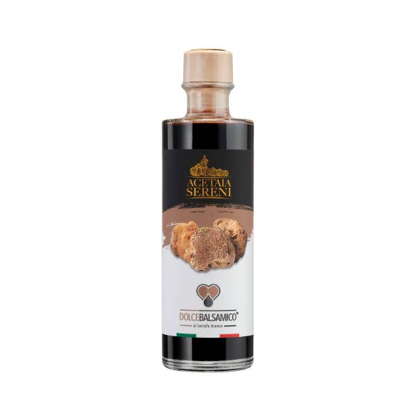 White truffle balsamic dessert 250 ml for wholesale by Acetaia Sereni