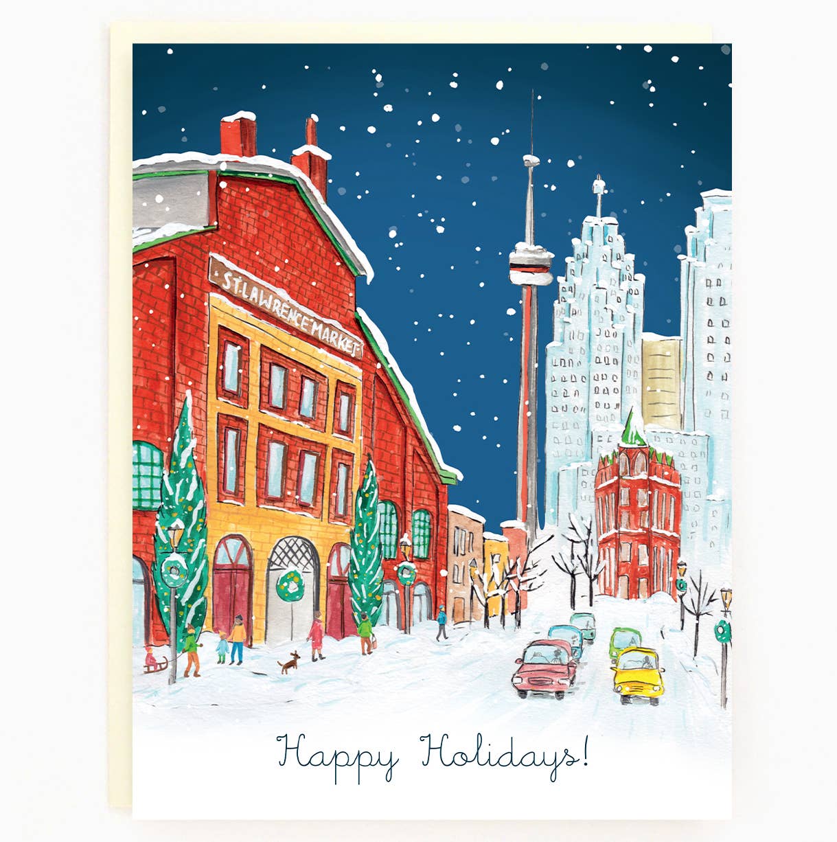 The Paperhood – Großhandel Saisongrußkarte – Sortierte Box mit 8 Grußkarten „Toronto Historic Holiday'6