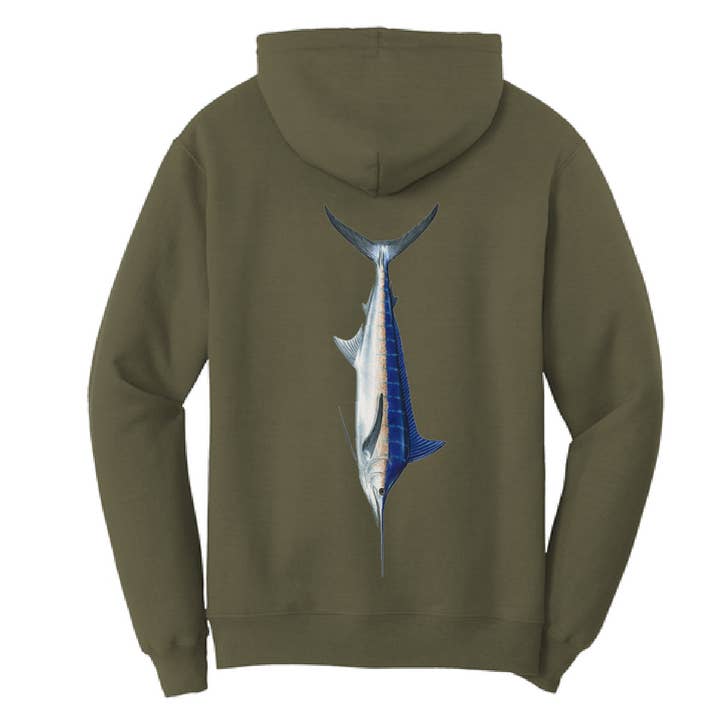 Hoodie Blue Marlin Algodão por atacado de Saltwater Born
