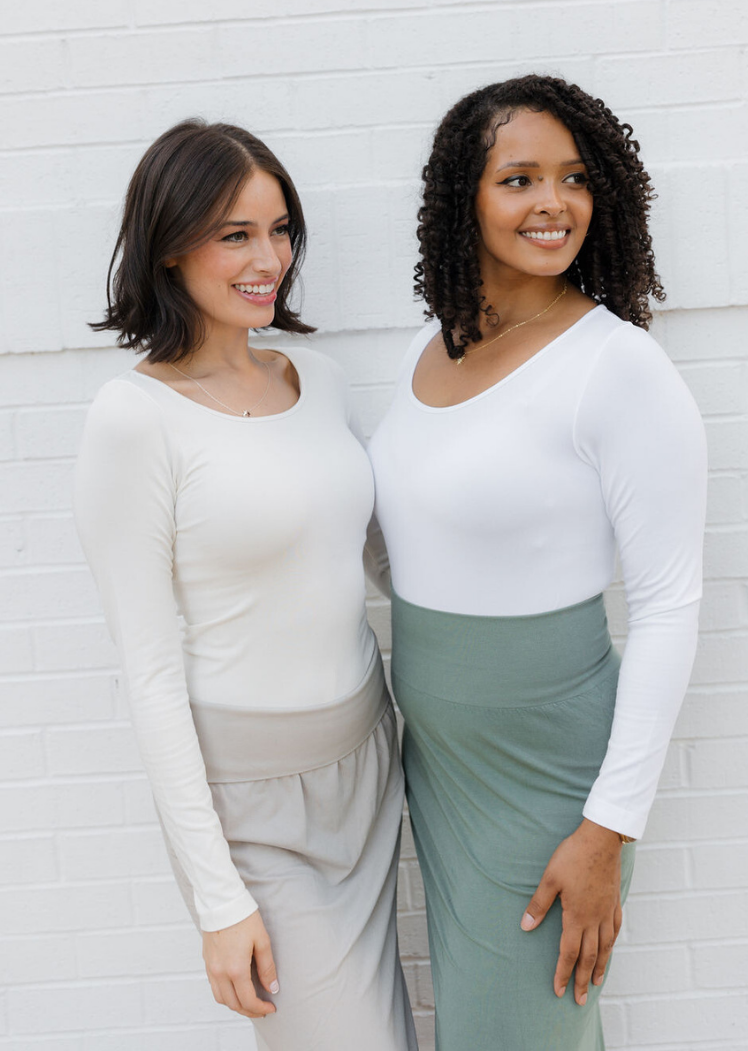 ELIETIAN - Vente Haut en maille – femme - Manches longues réversibles - Coupe incurvée4