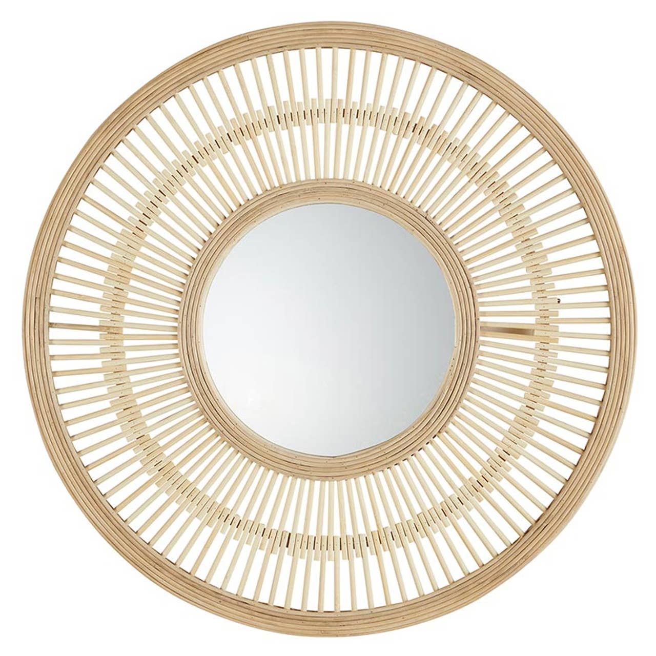 47th & Main (Creative Brands) - Wholesale Wall Mirror - Light Wheel Bamboo Mirror0