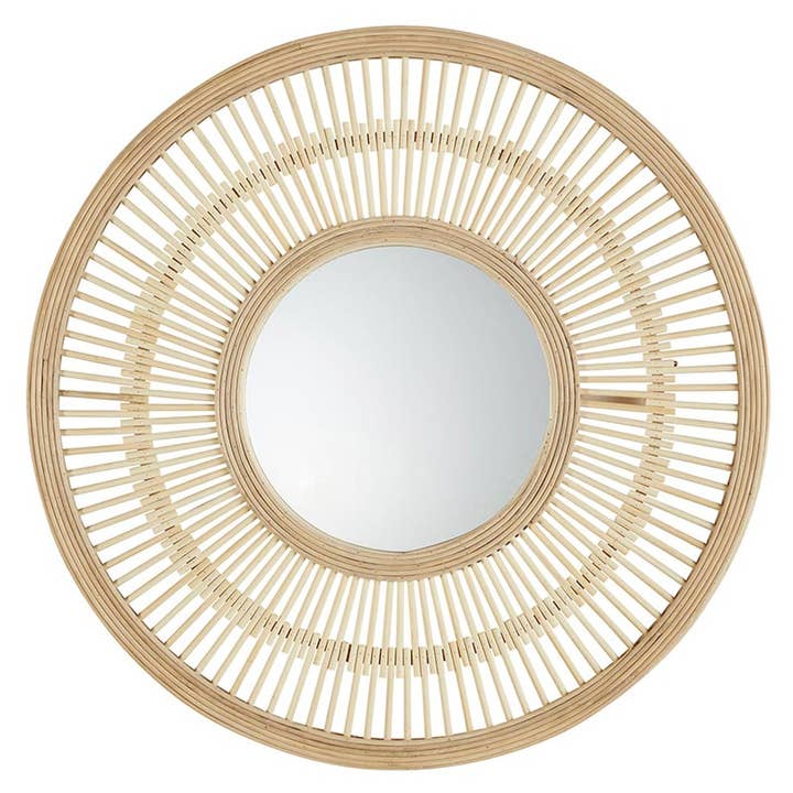 Miroir en bambou Light Wheel pour la vente par 47th & Main (Creative Brands)