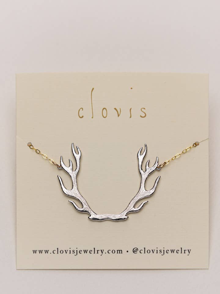 Antler Necklace | Sterling Silver for wholesale by Clovis Jewelry