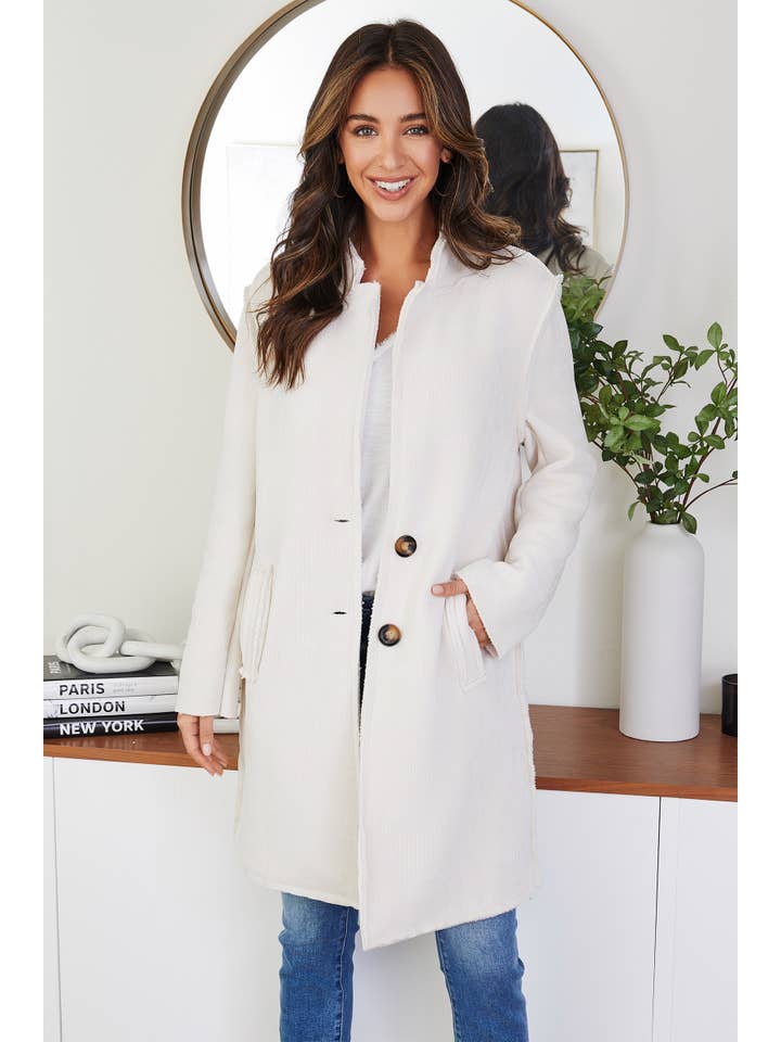 MILIO MILANO - Wholesale Coat - Women's - COZY CORDUROY MID LENGTH COAT (522772)1