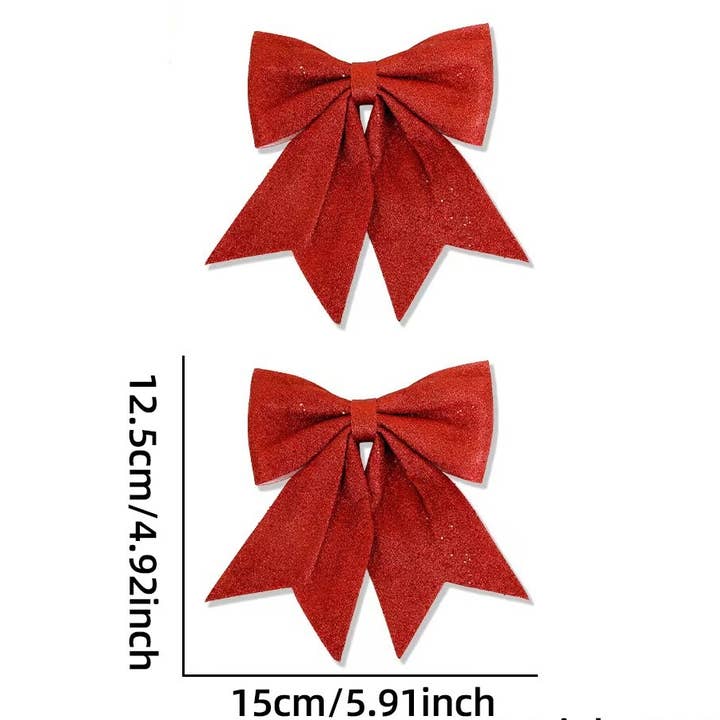 Glitter Christmas Bows Holiday Decor Gift Wrap Tree Topper for wholesale by MKS America