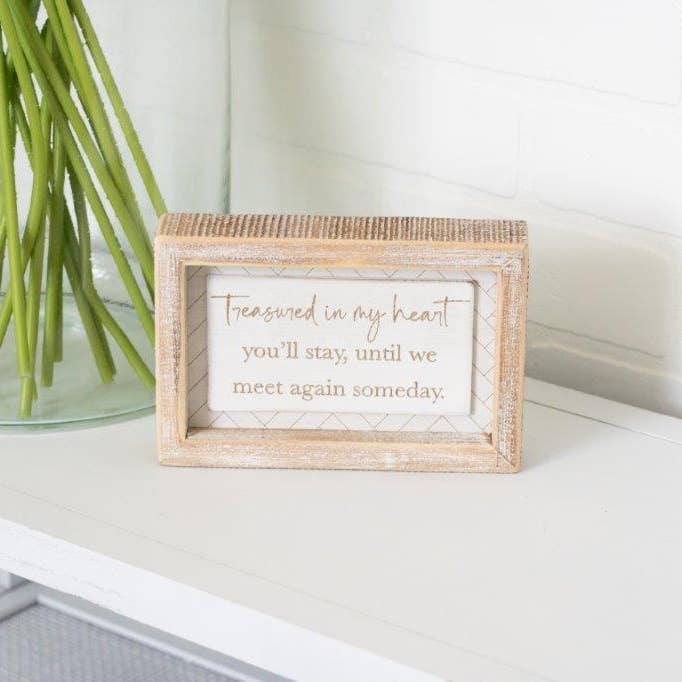11863 - 7x4 wood sign (TREASURED) Sympathy Bereavement Gifts for wholesale by Devanie At Home (Formerly Adams & Co.)