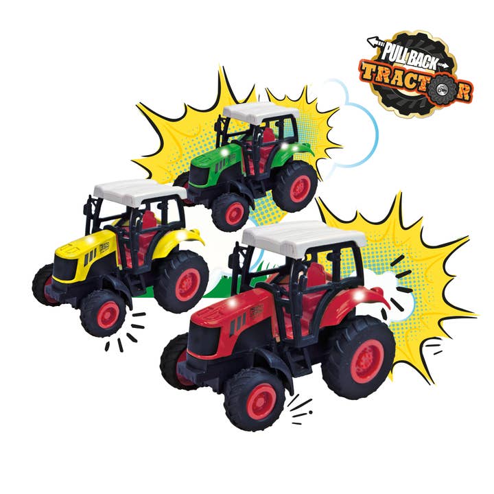 Deluxebase - Wholesale Toy Car/Truck - Kids - Transcast - Pull-Back Diecast Tractors1