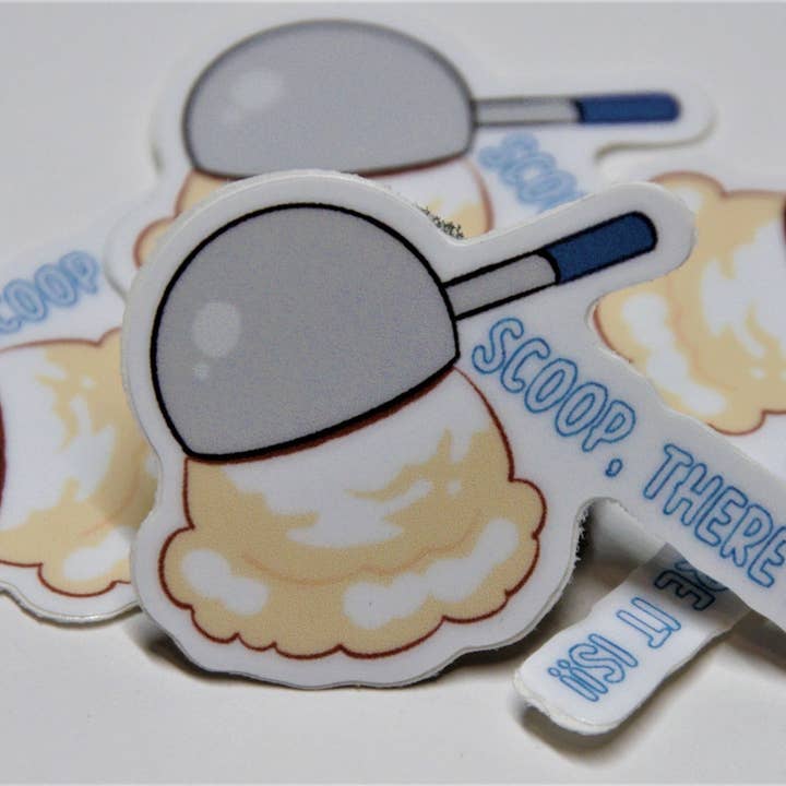 Scoop There It Is Sticker for wholesale by Southpaw Draws