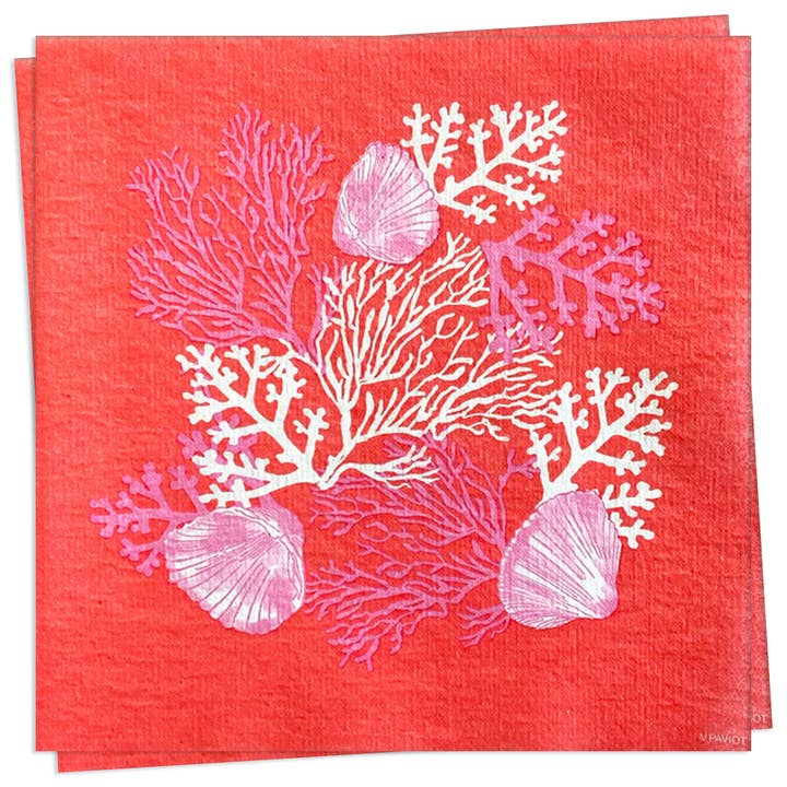 Corail - Serviette à cocktail Paviot pour la vente par Trendy Table