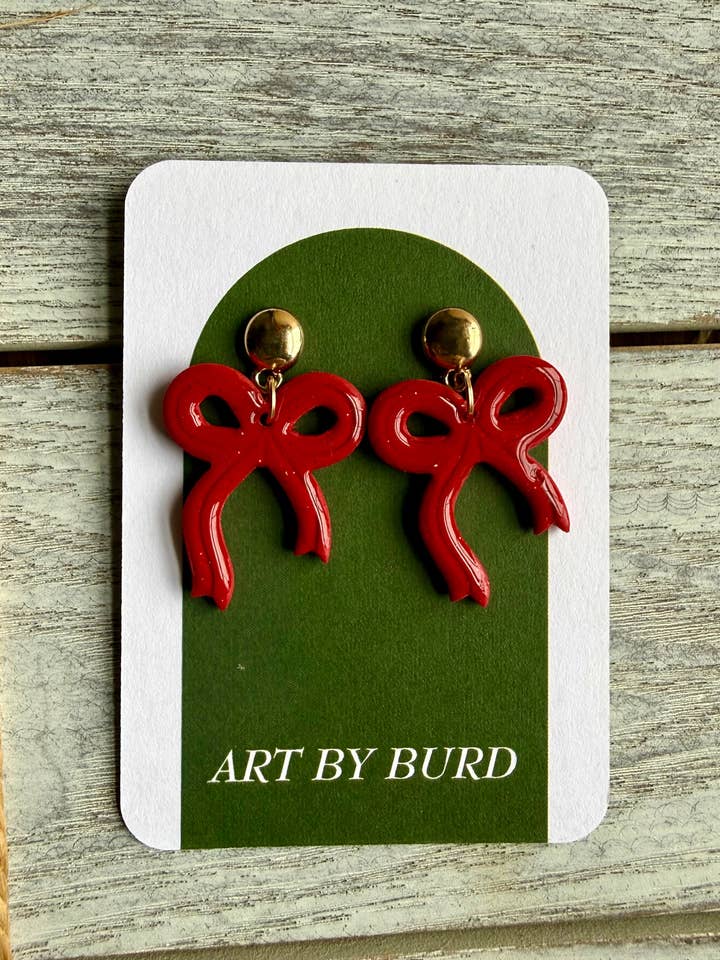 Valentine’s Bow Drops for wholesale by Art by Burd