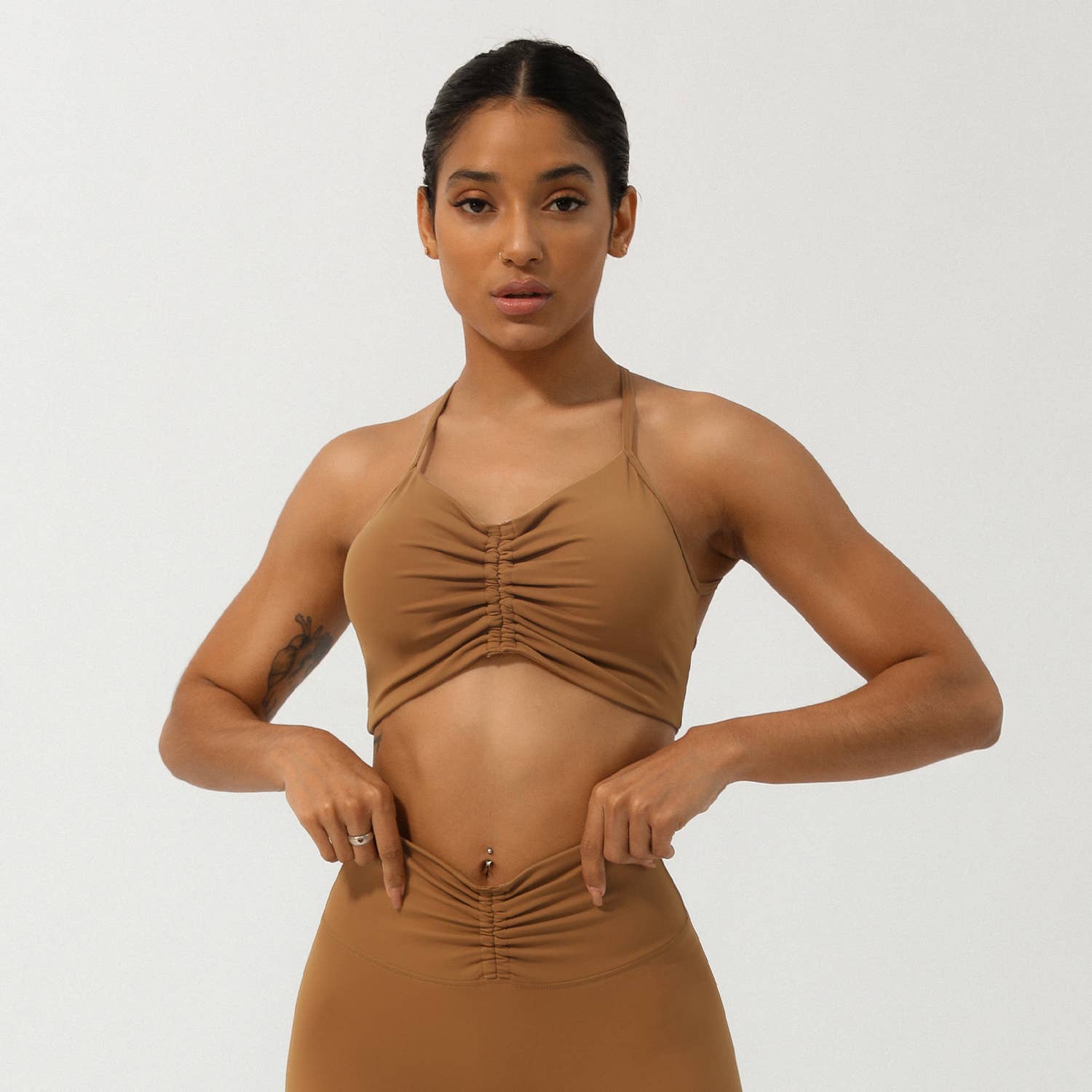 Sodalemon - Wholesale Sports Bra - Women's - Women's Pleated Cross Back Beauty Back Sport Bra11